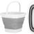 Lighean pliabil, patrat, din plastic si silicon, 21x17cm, 3litri, gri Household NewTrend