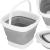 Lighean pliabil, patrat, din plastic si silicon, 21x17cm, 3litri, gri Household NewTrend