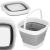 Lighean pliabil, patrat, din plastic si silicon, 21x17cm, 3litri, gri Household NewTrend