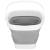 Lighean pliabil, patrat, din plastic si silicon, 21x17cm, 3litri, gri Household NewTrend