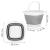 Lighean pliabil, patrat, din plastic si silicon, 21x17cm, 3litri, gri Household NewTrend