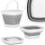 Lighean pliabil, patrat, din plastic si silicon, 21x17cm, 3litri, gri Household NewTrend