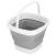Lighean pliabil, patrat, din plastic si silicon, 21x17cm, 3litri, gri Household NewTrend