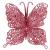 Set 10 ornamente pentru bradul de Craciun, Fluture cu sclipici, 16cm, roz Household NewTrend