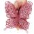 Set 10 ornamente pentru bradul de Craciun, Fluture cu sclipici, 16cm, roz Household NewTrend