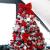 Set 6 ornamente pentru bradul de Craciun, fundita, 8cm, rosu Household NewTrend