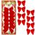Set 6 ornamente pentru bradul de Craciun, fundita, 8cm, rosu Household NewTrend