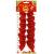 Set 6 ornamente pentru bradul de Craciun, fundita, 8cm, rosu cu sclipici Household NewTrend