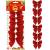 Set 6 ornamente pentru bradul de Craciun, fundita, 8cm, rosu cu sclipici Household NewTrend