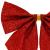 Set 6 ornamente pentru bradul de Craciun, fundita, 8cm, rosu cu sclipici Household NewTrend