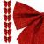 Set 6 ornamente pentru bradul de Craciun, fundita, 8cm, rosu cu sclipici Household NewTrend