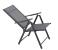 Scaun metalic de gradina, pliant, cu spatar reglabil, din otel, 60x58x100cm, gri Household NewTrend