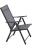 Scaun metalic de gradina, pliant, cu spatar reglabil, din otel, 60x58x100cm, gri Household NewTrend