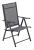 Scaun metalic de gradina, pliant, cu spatar reglabil, din otel, 60x58x100cm, gri Household NewTrend