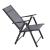 Scaun metalic de gradina, pliant, cu spatar reglabil, din otel, 60x58x100cm, gri Household NewTrend