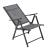 Scaun metalic de gradina, pliant, cu spatar reglabil, din otel, 60x58x100cm, gri Household NewTrend