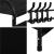 Cuier pentru haine cu banc de depozitare pantofi pe 4 polite, cadru metalic, 25x80x150cm, negru Household NewTrend