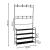 Cuier pentru haine cu banc de depozitare pantofi pe 4 polite, cadru metalic, 25x80x150cm, negru Household NewTrend