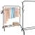Suport pentru haine cu cadru metalic, cu sina de agatat si carlige cuier, 40x110x146cm, negru Household NewTrend