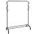 Suport pentru haine cu cadru metalic, cu sina de agatat si carlige cuier, 40x110x146cm, negru Household NewTrend