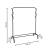 Suport pentru haine cu cadru metalic, cu sina de agatat si carlige cuier, 40x110x146cm, negru Household NewTrend