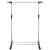 Suport pentru haine pe roti, reglabil pe inaltime si latime, din aluminiu cromat, 160x45x150cm, argintiu Household NewTrend
