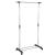Suport pentru haine pe roti, reglabil pe inaltime si latime, din aluminiu cromat, 160x45x150cm, argintiu Household NewTrend
