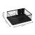 Uscator de vase cu suport tacamuri, din otel, cu tava de scurgere, 42x32x15cm, negru Household NewTrend