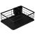 Uscator de vase cu suport tacamuri, din otel, cu tava de scurgere, 42x32x15cm, negru Household NewTrend