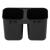 Uscator de vase cu suport tacamuri, din otel, cu tava de scurgere, 42x32x15cm, negru Household NewTrend