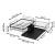 Uscator de vase cu suport tacamuri, din otel, pe 2 nivele, cu tava de scurgere, 50x30x24cm, negru Household NewTrend