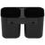 Uscator de vase cu suport tacamuri, din otel cromat, cu tava de scurgere, 40x19x13cm, negru Household NewTrend