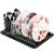 Uscator de vase cu suport tacamuri, din otel cromat, cu tava de scurgere, 40x19x13cm, negru Household NewTrend