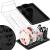 Uscator de vase cu suport tacamuri, din otel cromat, cu tava de scurgere, 40x19x13cm, negru Household NewTrend