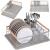 Uscator de vase cu suport tacamuri, din otel, cu tava de scurgere, manere lemn, 42x32x15cm, gri Household NewTrend
