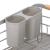 Uscator de vase cu suport tacamuri, din otel, cu tava de scurgere, manere lemn, 42x32x15cm, gri Household NewTrend