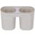 Uscator de vase cu suport tacamuri, din otel, cu tava de scurgere, manere lemn, 42x32x15cm, gri Household NewTrend