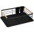 Uscator de vase cu suport tacamuri, din otel, cu tava de scurgere, manere lemn, 42x32x15cm, negru Household NewTrend