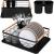 Uscator de vase cu suport tacamuri, din otel, cu tava de scurgere, manere lemn, 42x32x15cm, negru Household NewTrend