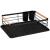 Uscator de vase cu suport tacamuri, din otel, cu tava de scurgere, manere lemn, 42x32x15cm, negru Household NewTrend