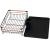 Uscator de vase cu suport tacamuri, din otel, cu tava de scurgere, manere lemn, 42x32x15cm, negru Household NewTrend