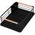 Uscator de vase cu suport tacamuri, din otel, cu tava de scurgere, manere lemn, 42x32x15cm, negru Household NewTrend