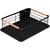 Uscator de vase cu suport tacamuri, din otel, cu tava de scurgere, manere lemn, 42x32x15cm, negru Household NewTrend