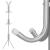 Cuier pentru haine, tip pom, cu 12 carlige, 173 cm, gri Household NewTrend