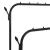 Suport pentru haine cu cadru metalic, cu sina dubla de agatat si carlige cuier, 55x110x146cm, negru Household NewTrend