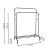 Suport pentru haine cu cadru metalic, cu sina dubla de agatat si carlige cuier, 55x110x146cm, negru Household NewTrend