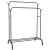 Suport pentru haine cu cadru metalic, cu sina dubla de agatat si carlige cuier, 55x110x146cm, negru Household NewTrend