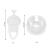 Set 12 protectii pentru prize copii, deblocare cu cheie, 35mm, alb Household NewTrend