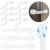 Set 8 sigurante blocator sertare si usi, plastic si silicon, ajustabile, 19 cm, alb Household NewTrend