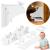 Set 4 sigurante magnetice ascunse, blocator sertare si usi, 2 sisteme fixare incluse, alb Household NewTrend